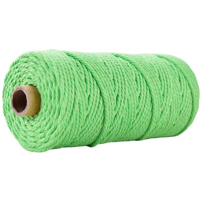 Verde 3 fili corda di nylon contorta 3 mm Macrame corda di cotone intrecciata