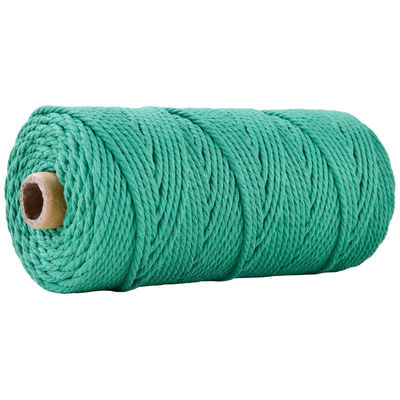 Verde 3 fili corda di nylon contorta 3 mm Macrame corda di cotone intrecciata