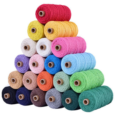 Verde 3 fili corda di nylon contorta 3 mm Macrame corda di cotone intrecciata