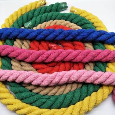Corda di cotone torto 20 mm ISO14001 3 fili di macrame