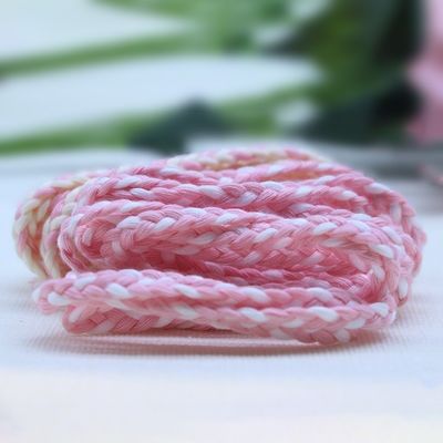 Abbigliamento 3 fili Corde di macramma Arancione Bianco 5mm 3 fili Cordone di cotone