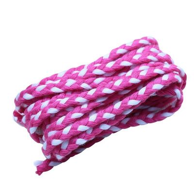 Abbigliamento 3 fili Corde di macramma Arancione Bianco 5mm 3 fili Cordone di cotone