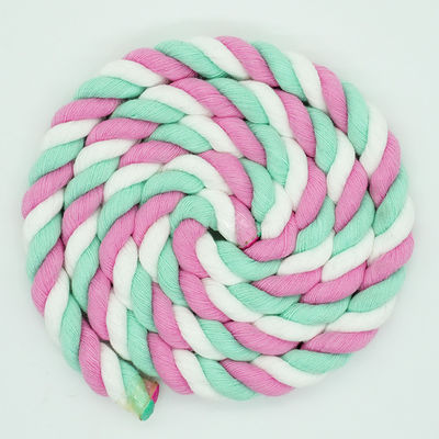 13mm Triplice corda di cotone contorta di colore misto Dog Leash corda da arrampicata