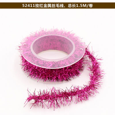 Scintillante filo di avvolgimento di carta corda 100m Paper Twist corda Rosa argento