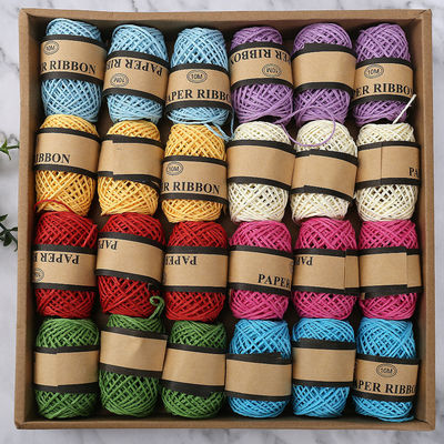 Corde di carta colorate da 2 mm Corde di carta artigianale da 10 m Eco-friendly