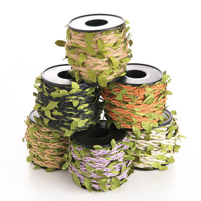 6 mm nastro decorativo di groppa con foglia 10m corda di filato per artigianato