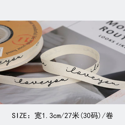 Nastro di cotone stampato da 13 mm Nastro di imballaggio artigianale per regalo