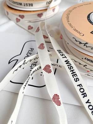 Nastro di cotone stampato da 13 mm Nastro di imballaggio artigianale per regalo