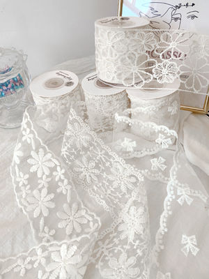 Nastro di pizzo in poliestere da 65 mm per la decorazione del matrimonio e l'imballaggio dei regali