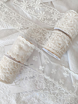 Nastro di pizzo in poliestere da 65 mm per la decorazione del matrimonio e l'imballaggio dei regali