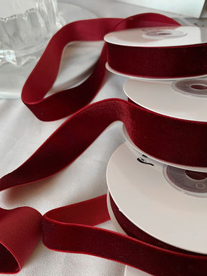 Nastro di velluto a doppia faccia da 38 mm Nastro di velluto rosso scuro da 3,8 cm