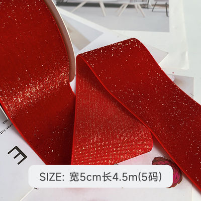 Nastro di velluto luccicante 6mm-38mm Nastro di velluto rosso profondo morbido