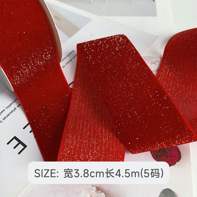 Nastro di velluto luccicante 6mm-38mm Nastro di velluto rosso profondo morbido