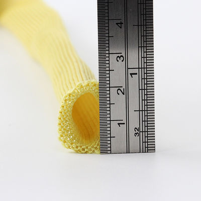 Tela a maglia a prova di fuoco gialla 20 mm di larghezza Tela tubolare Kevlar