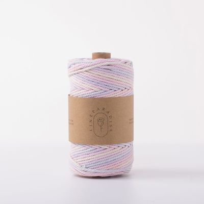 ISO9001 Corda di cotone a treccia massiccia colorata 3 mm torciata a macrame