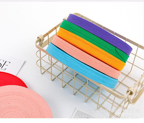10 mm-40 mm Nastro di cotone semplice Nastro di bordo tessuto rosa verde blu