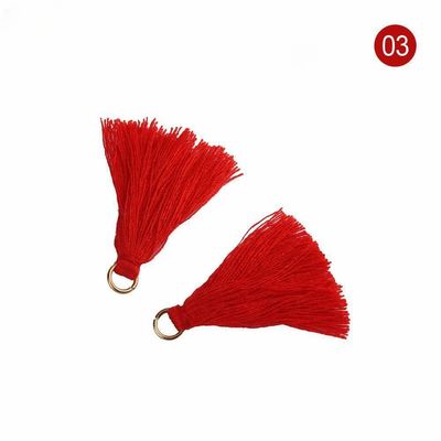 Tassel di cotone colorato 3 cm Decorazione abbigliamento Tassels di filo di cotone