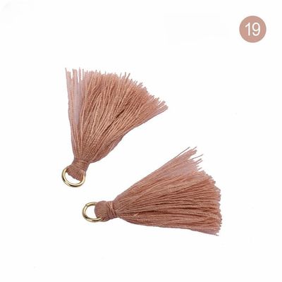 Tassel di cotone colorato 3 cm Decorazione abbigliamento Tassels di filo di cotone