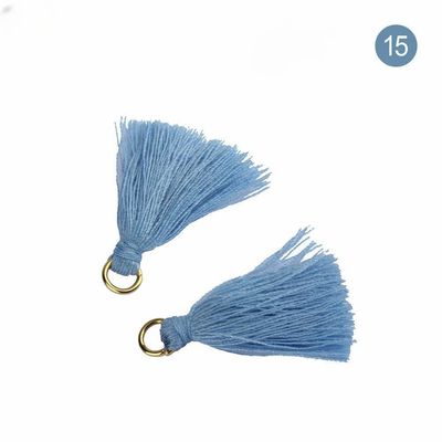 Tassel di cotone colorato 3 cm Decorazione abbigliamento Tassels di filo di cotone