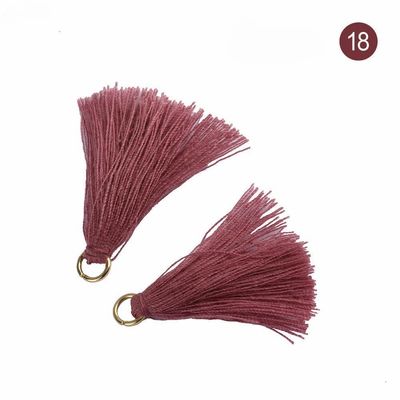 Tassel di cotone colorato 3 cm Decorazione abbigliamento Tassels di filo di cotone
