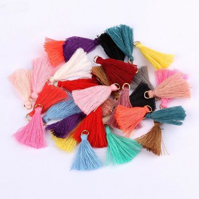Tassel di cotone colorato 3 cm Decorazione abbigliamento Tassels di filo di cotone