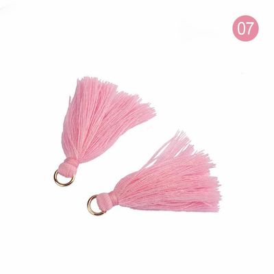 Tassel di cotone colorato 3 cm Decorazione abbigliamento Tassels di filo di cotone