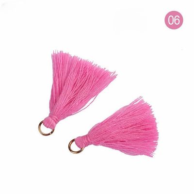 Tassel di cotone colorato 3 cm Decorazione abbigliamento Tassels di filo di cotone
