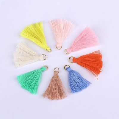 Tassel di cotone colorato 3 cm Decorazione abbigliamento Tassels di filo di cotone