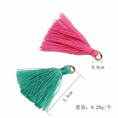 Tassel di cotone colorato 3 cm Decorazione abbigliamento Tassels di filo di cotone