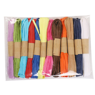 Ecofriendly 10m Paper Rope Blu scuro Torto Raffia Cord ISO9001