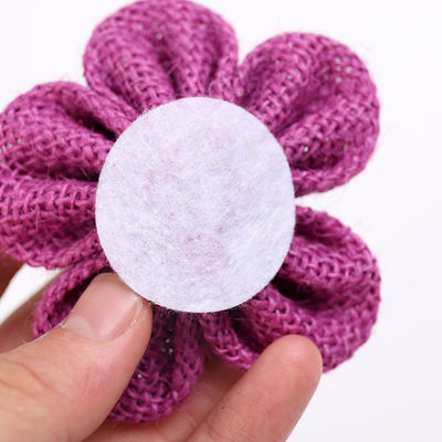 Fiori a nastro di 8 cm Diy Orange Black Jute Rope Flower