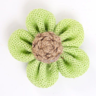 Fiori a nastro di 8 cm Diy Orange Black Jute Rope Flower