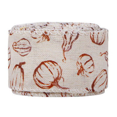 Giornata del Ringraziamento Nastro di barattolo stampato Nastro di cotone personalizzato da 63 mm