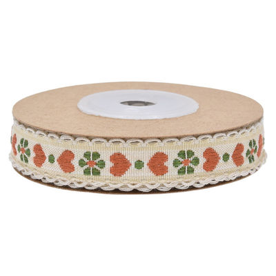 Jacquard 12 mm nastro floreale con filo ISO14001 nastro floreale vintage