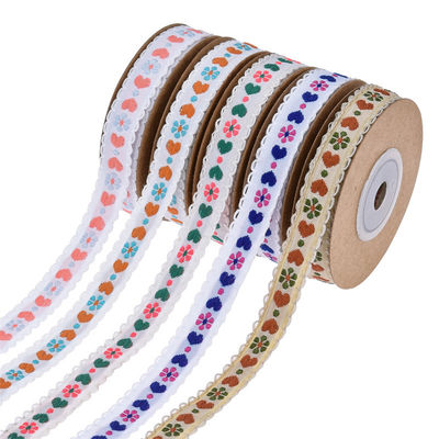Jacquard 12 mm nastro floreale con filo ISO14001 nastro floreale vintage