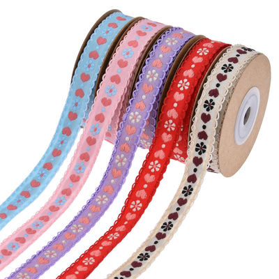 Jacquard 12 mm nastro floreale con filo ISO14001 nastro floreale vintage