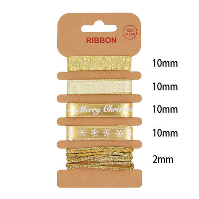 Nastro di poliestere ODM 2mm 10mm 15mm Nastro di regalo di Natale