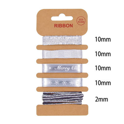 Nastro di poliestere ODM 2mm 10mm 15mm Nastro di regalo di Natale
