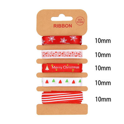 Nastro di poliestere ODM 2mm 10mm 15mm Nastro di regalo di Natale