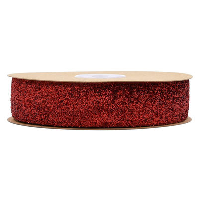 Nastro di velluto brillante di 25 mm, tinto di verde oliva