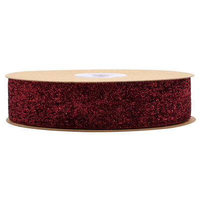 Nastro di velluto brillante di 25 mm, tinto di verde oliva
