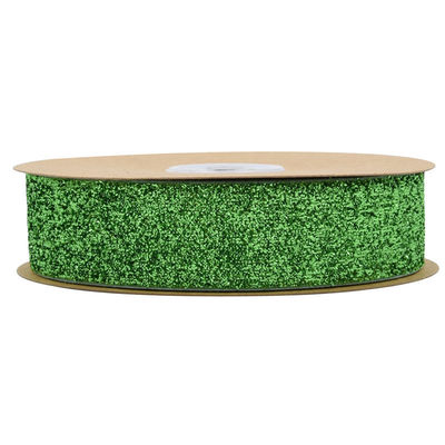 Nastro di velluto brillante di 25 mm, tinto di verde oliva