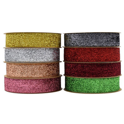 Nastro di velluto brillante di 25 mm, tinto di verde oliva