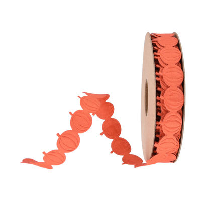 18mm*15y Ultrasonico Pumpkin Wired Ribbon per la decorazione di Halloween