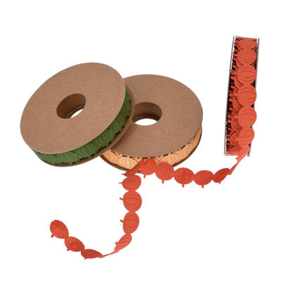 18mm*15y Ultrasonico Pumpkin Wired Ribbon per la decorazione di Halloween