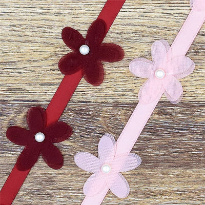 40mm*2m Polyester Fiore Nastro Trim OEM ODM Fiore Nastro Pizzo