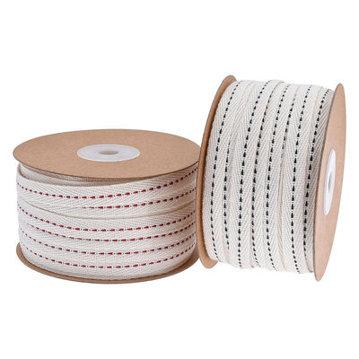 10mm*50y Nastro di cotone con bordo cucito ISO9001 Nastro di cotone personalizzato