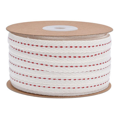 10mm*50y Nastro di cotone con bordo cucito ISO9001 Nastro di cotone personalizzato