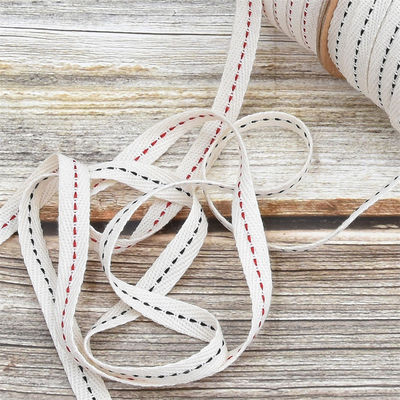10mm*50y Nastro di cotone con bordo cucito ISO9001 Nastro di cotone personalizzato
