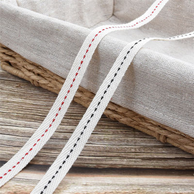 10mm*50y Nastro di cotone con bordo cucito ISO9001 Nastro di cotone personalizzato